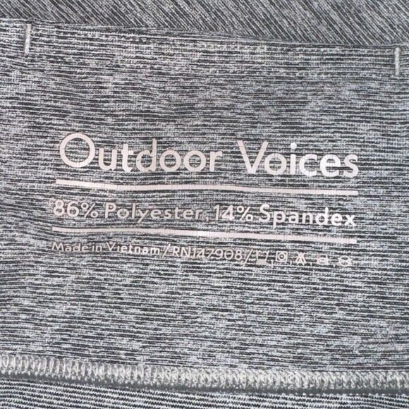 Outdoor Voices x Madewell 3/4 Warmup Leggings Women's S Colorblock Gray Mid Rise - Picture 4 of 4